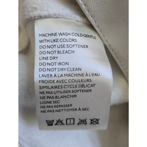 Free People Faux Leather Flare Pants Size 32 NWT Off-white - Picture 11 of 13